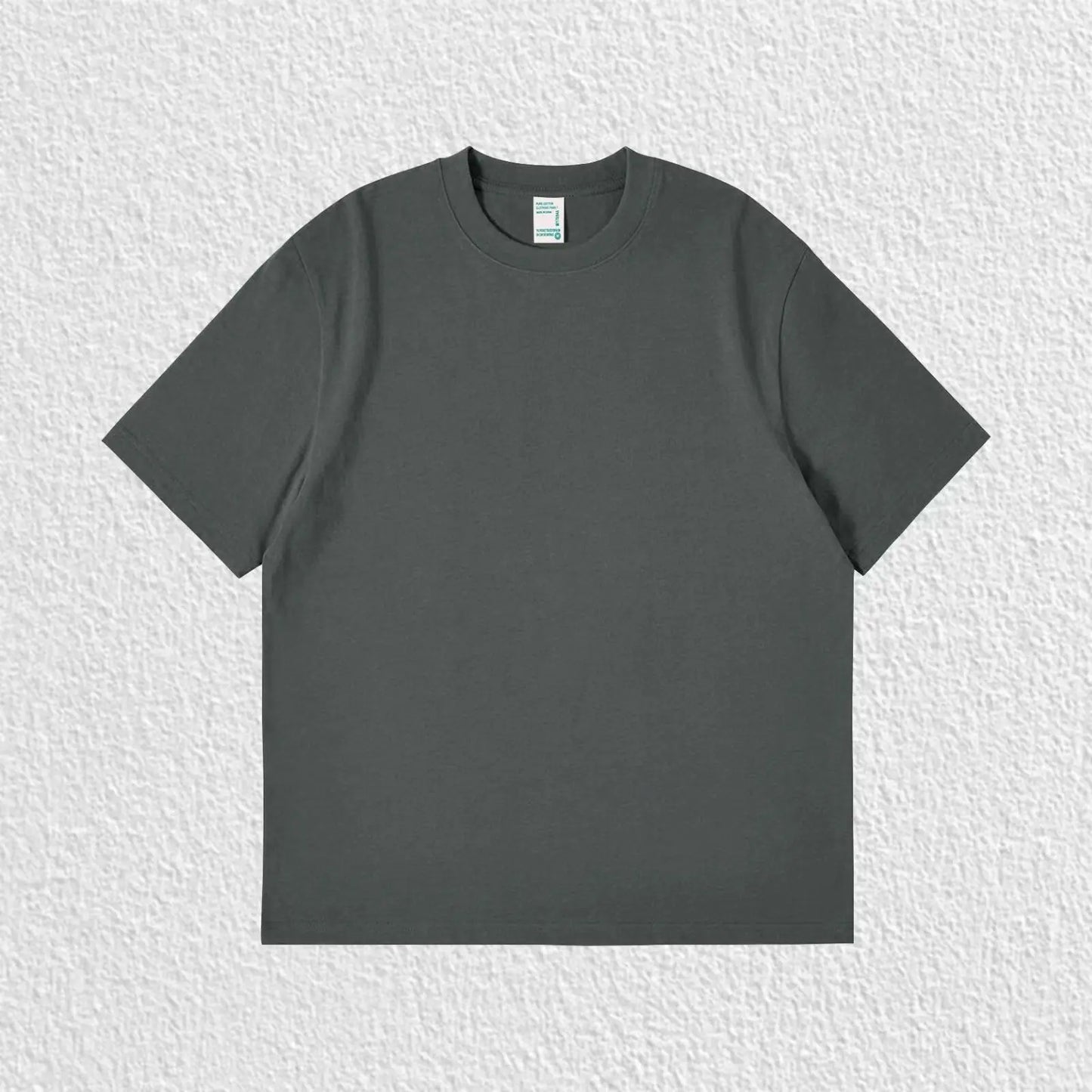 Pure Solid Color 260g Heavy Cotton T-shirt