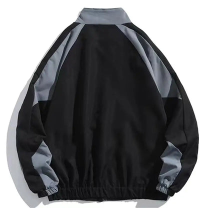 Reflective Striped Thin Jacket, Hip Hop Streetwear Coat Zipper