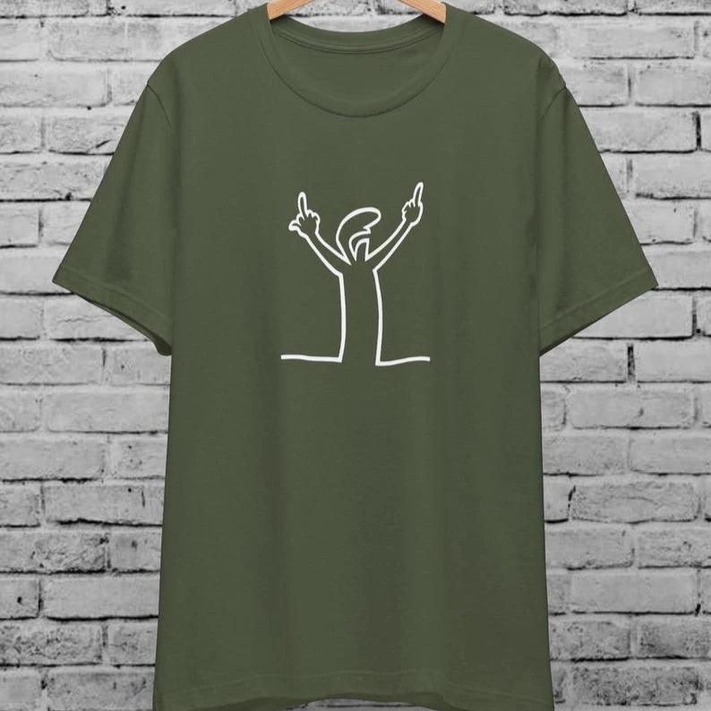 Angry La Linea Cotton T-Shirt