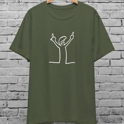 Angry La Linea Cotton T-Shirt