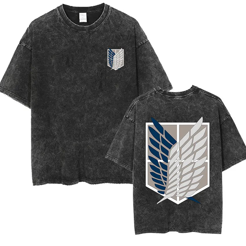 Mikasa Ackerman Eren Jaeger Wings of Freedom Cotton T-shirts