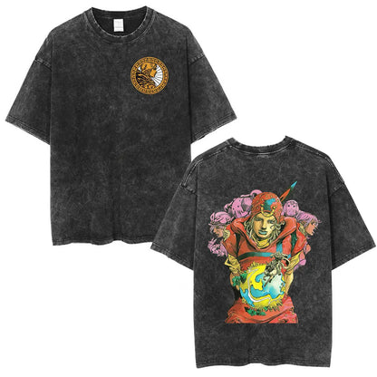 Anime Jojo Bizarre Adventure STEEL BALL RUN Manga Casual T-shirt