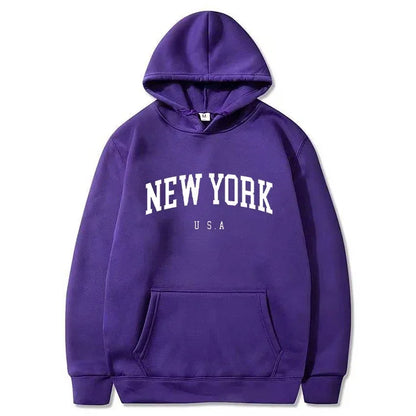 New York U.S.A City Loose Casual Hoodies (UNISEX)
