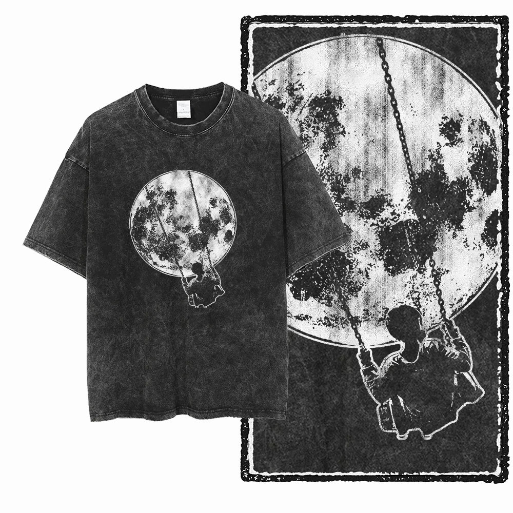 ASTRONAUT SPACE THEMES Printed Cotton Big Size T Shirt