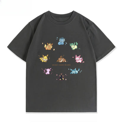 Poteemiel Pokémon Cartoon Anime T-Shirt