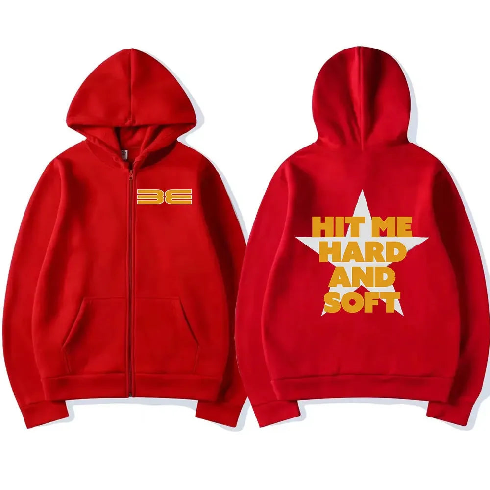 Hit Me Hard and Soft 2025 Tour Zip Up Sweatshirts (Unisex)