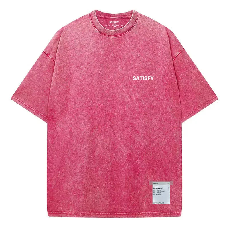 Trendy SATISFY Pure Cotton Casual Loose Fit T-shirt