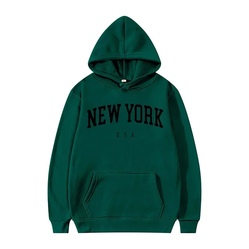 New York U.S.A City Loose Casual Hoodies (UNISEX)