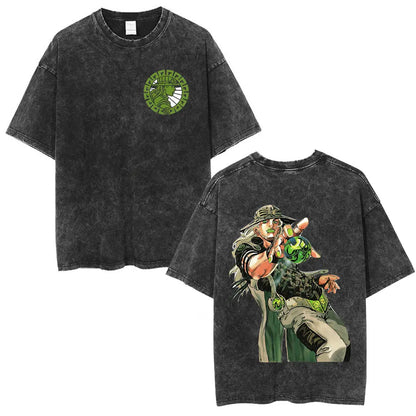 Anime Jojo Bizarre Adventure STEEL BALL RUN Manga Casual T-shirt
