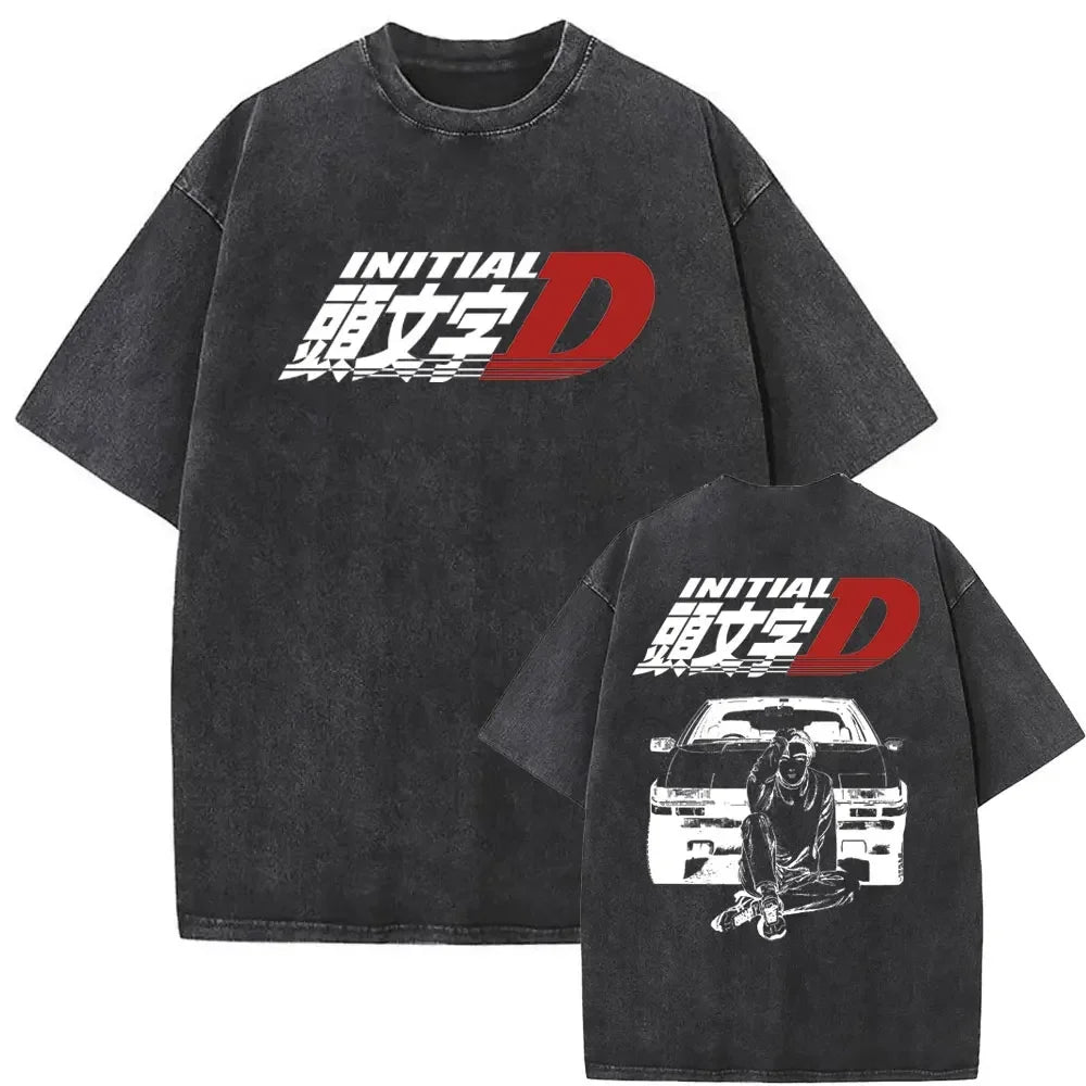 Anime Initial D Fujiwara Takumi Casual Oversized T-shirts