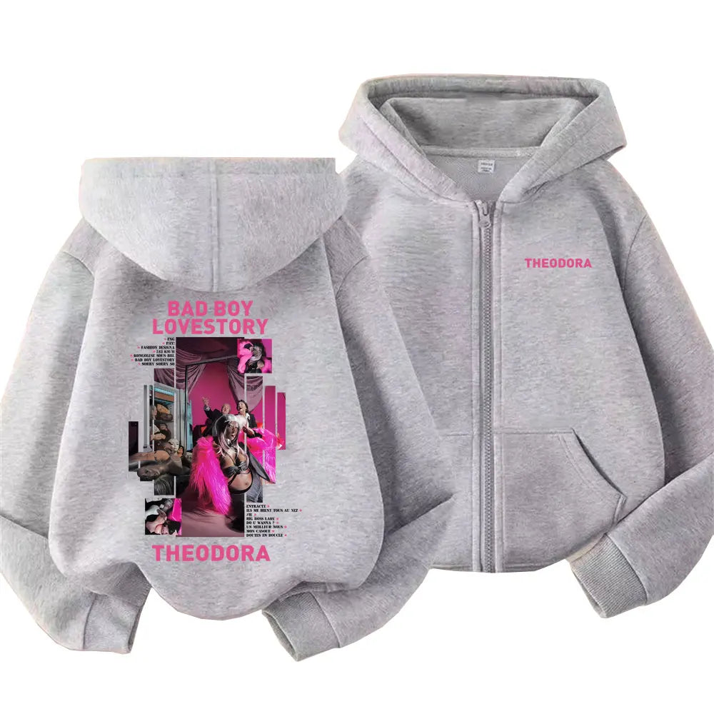 Rapper Theodora Mega Bbl Bad Boy Lovestory Zipper Hoodie (Unisex)