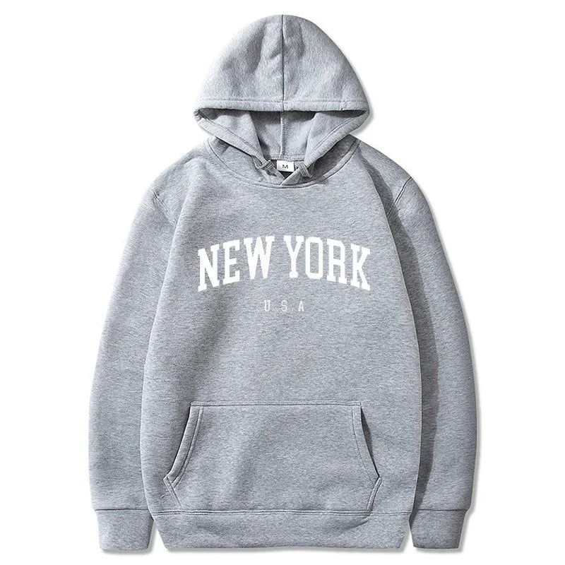 New York U.S.A City Loose Casual Hoodies (UNISEX)