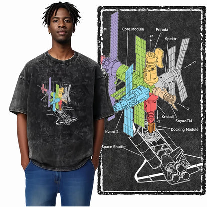 ASTRONAUT SPACE THEMES Printed Cotton Big Size T Shirt