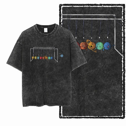 ASTRONAUT SPACE THEMES Printed Cotton Big Size T Shirt