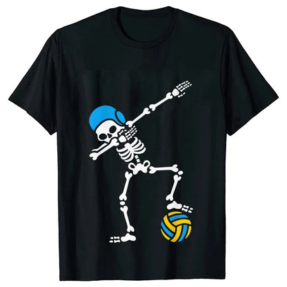 Halloween Skeleton Water Polo Swim Streetwear T-shirt