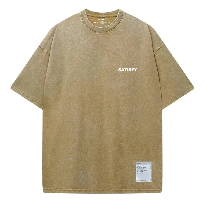 Trendy SATISFY Pure Cotton Casual Loose Fit T-shirt