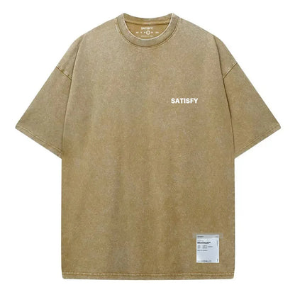 Trendy SATISFY Pure Cotton Casual Loose Fit T-shirt