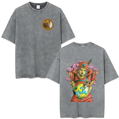 Anime Jojo Bizarre Adventure STEEL BALL RUN Manga Casual T-shirt