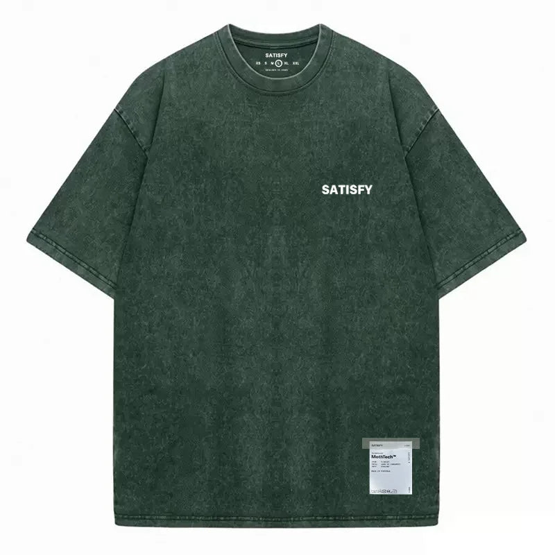Trendy SATISFY Pure Cotton Casual Loose Fit T-shirt