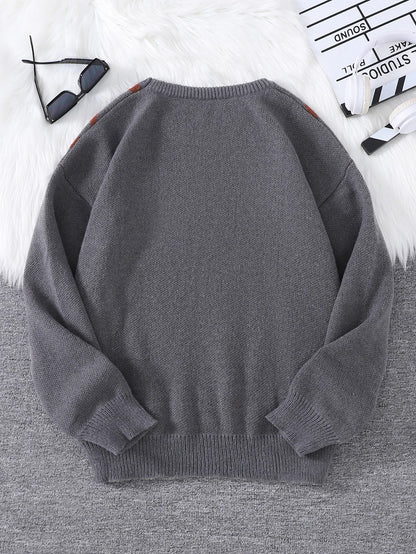 New Popular Spider Web Jacquard Pattern Pullover Sweater