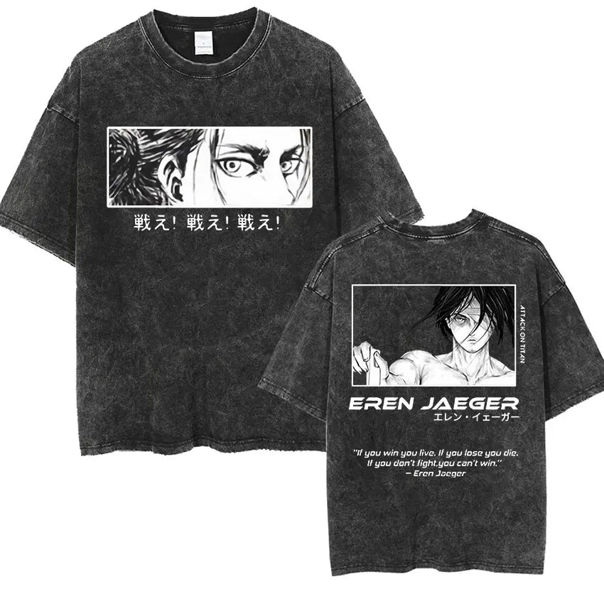 Mikasa Ackerman Eren Jaeger Wings of Freedom Cotton T-shirts