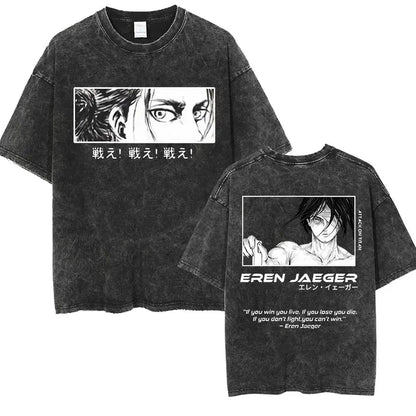 Mikasa Ackerman Eren Jaeger Wings of Freedom Cotton T-shirts