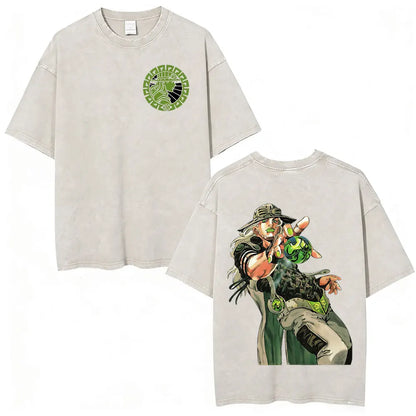 Anime Jojo Bizarre Adventure STEEL BALL RUN Manga Casual T-shirt