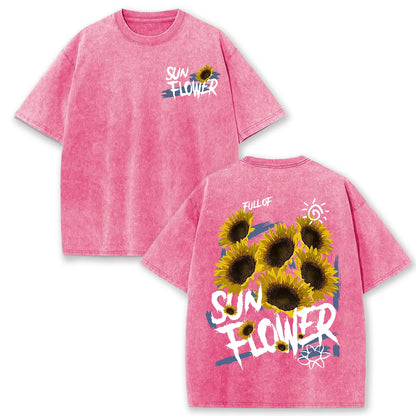 Lift Is Good Beautiful Sunflower Print T Shirts