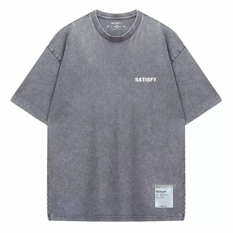 Trendy SATISFY Pure Cotton Casual Loose Fit T-shirt