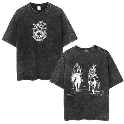 Anime Jojo Bizarre Adventure STEEL BALL RUN Manga Casual T-shirt