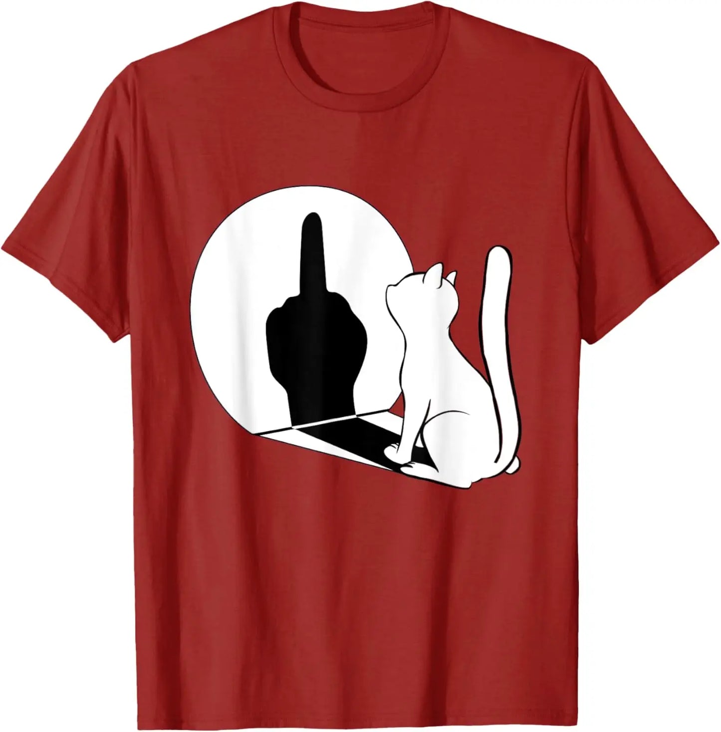 Middle Fi*ger Funny Cat Statement Cotton T-Shirt