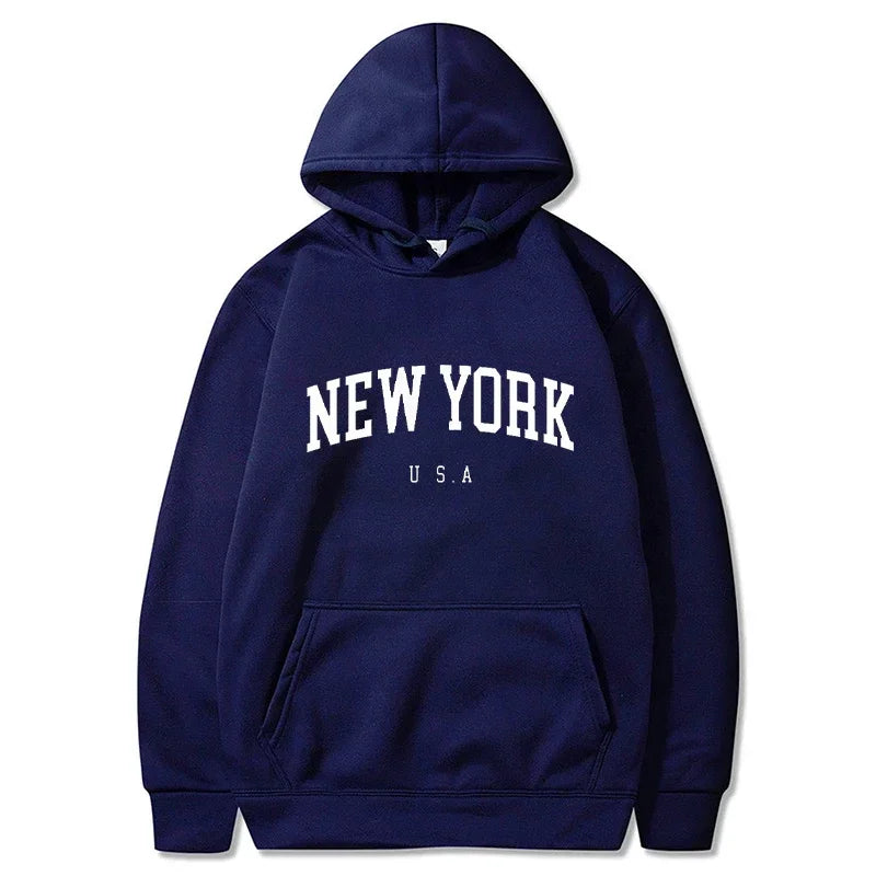 New York U.S.A City Loose Casual Hoodies (UNISEX)