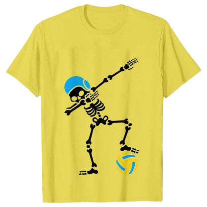 Halloween Skeleton Water Polo Swim Streetwear T-shirt