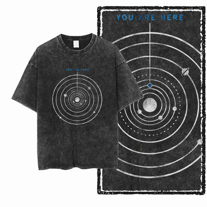 ASTRONAUT SPACE THEMES Printed Cotton Big Size T Shirt