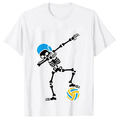 Halloween Skeleton Water Polo Swim Streetwear T-shirt
