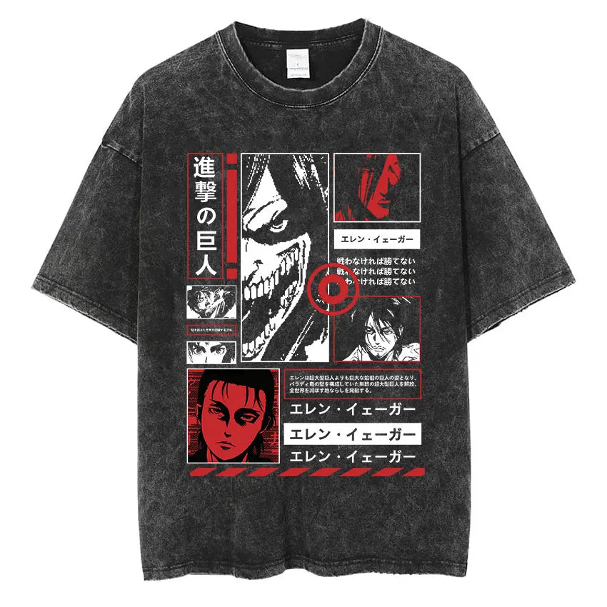 Mikasa Ackerman Eren Jaeger Wings of Freedom Cotton T-shirts
