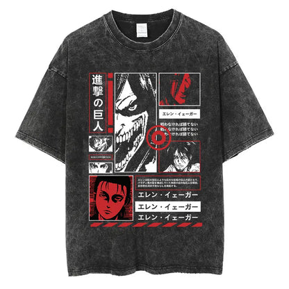 Mikasa Ackerman Eren Jaeger Wings of Freedom Cotton T-shirts