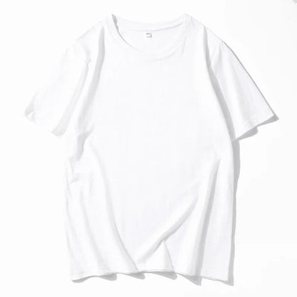 Men's Solid Color Round Neck Cotton T-shirt