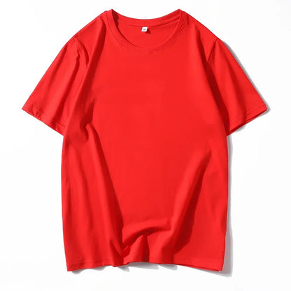 Men's Solid Color Round Neck Cotton T-shirt