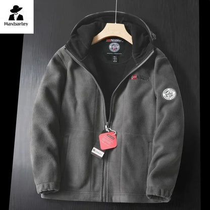 Winter Wool Jacket High-end Embroidered Thickened Fleece Windproof Jacket Coat