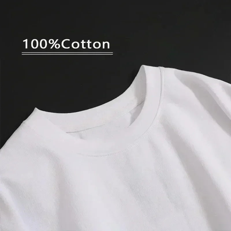 American Retro Pattern Casual Loose Cotton T-shirt