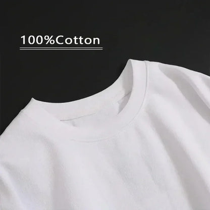 American Retro Pattern Casual Loose Cotton T-shirt