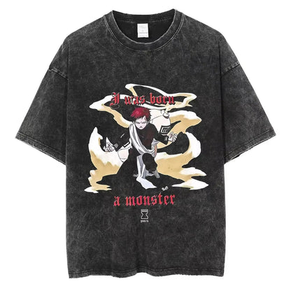 Japanese Anime Naruto Print Cotton T-Shirt