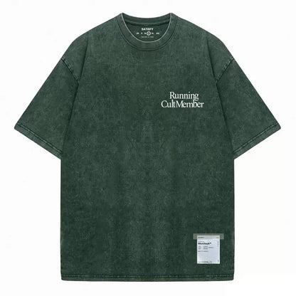 Casual Cotton Round Neck Vintage Style Loose Fit T-Shirt