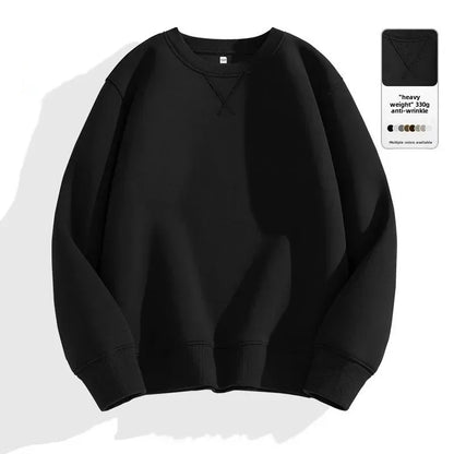 Thickened Fleece Loose Fit Cotton Polyester Sweatshirt
