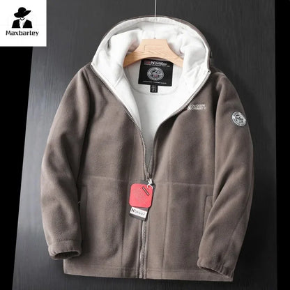 Winter Wool Jacket High-end Embroidered Thickened Fleece Windproof Jacket Coat