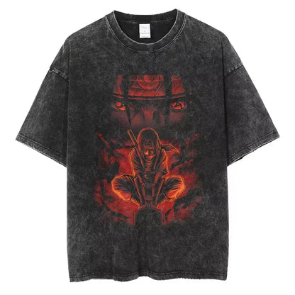 Japanese Anime Naruto Print Cotton T-Shirt