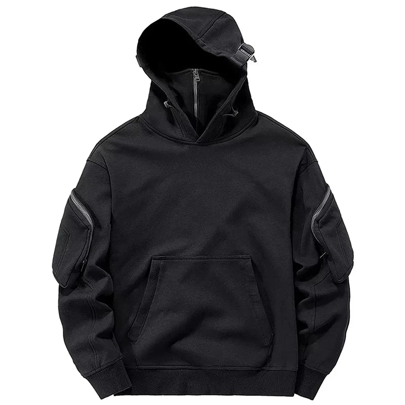 Dark Souls Cyberpunk Hoodies High Neck Mask Windproof Pullovers
