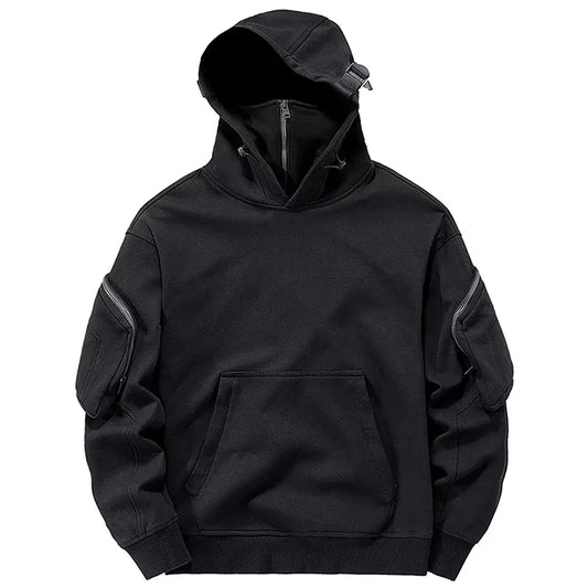 Dark Souls Cyberpunk Hoodies High Neck Mask Windproof Pullovers