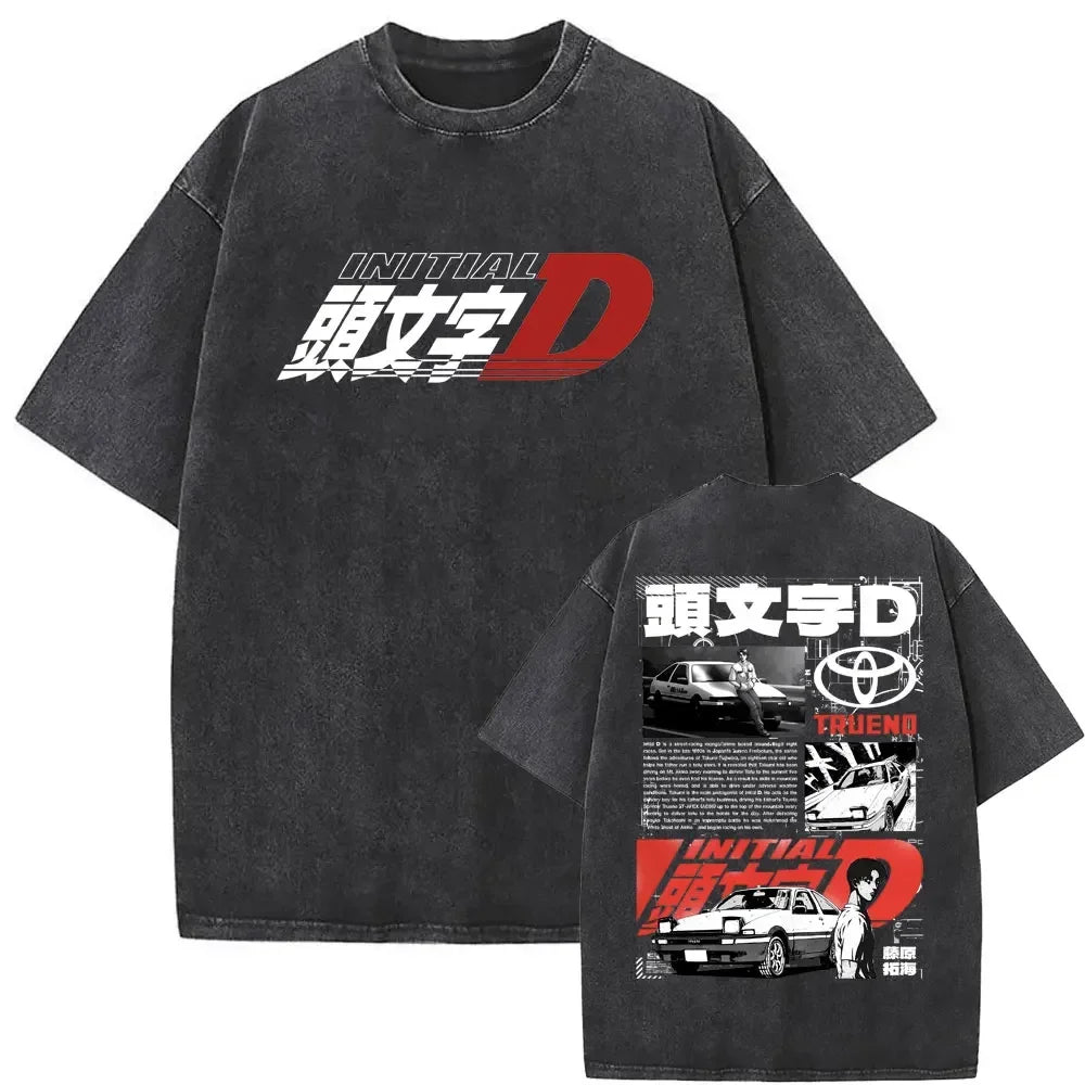 Anime Initial D Fujiwara Takumi Casual Oversized T-shirts
